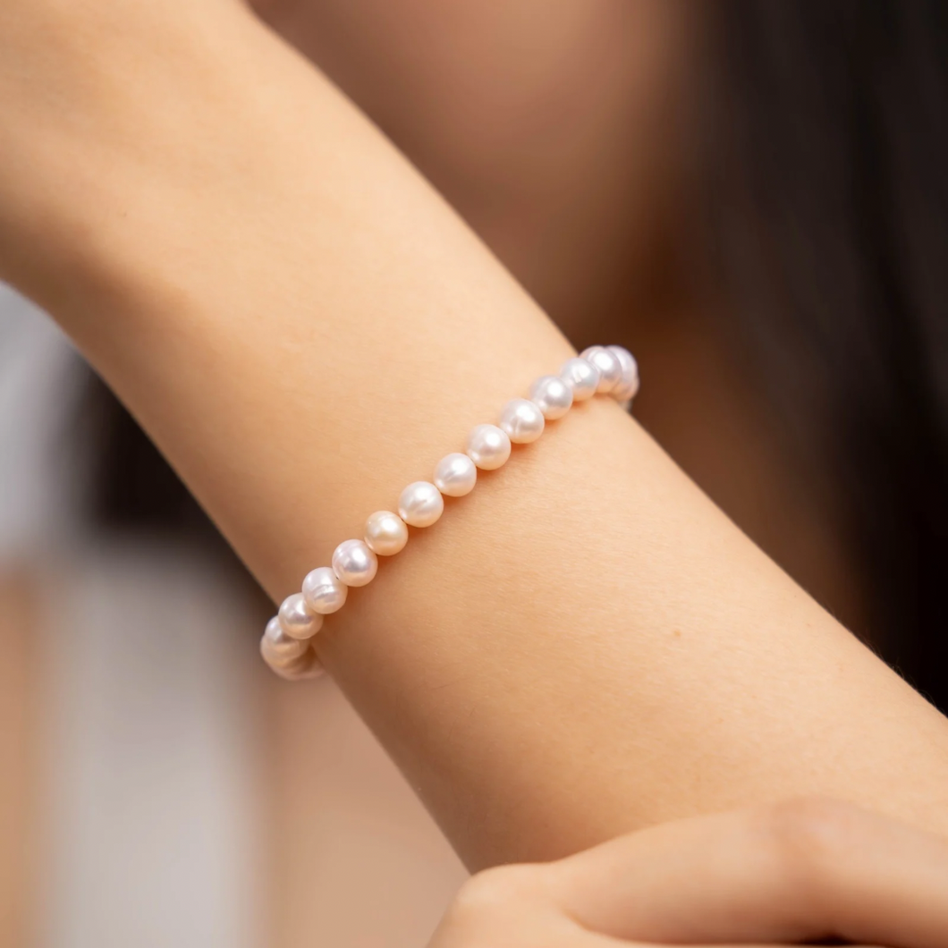 Freshwater Pearls Crystal Chain Bracelet
