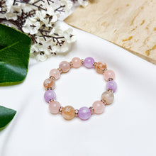 Load image into Gallery viewer, Sakura Rose (Rose Quartz, Sakura Agate, Kunzite) Crystal Bracelet
