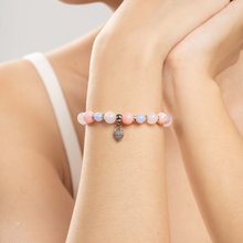 Load image into Gallery viewer, Candy Floss (Blue Lace Agate, Pink Opal, White Jade) Crystal Bracelet
