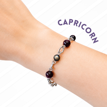 Load image into Gallery viewer, Horoscope Lucky Stones 304 Stainless Steel Chunky Chain Crystal Bracelet
