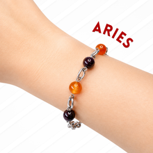 Load image into Gallery viewer, Horoscope Lucky Stones 304 Stainless Steel Chunky Chain Crystal Bracelet
