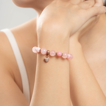 Load image into Gallery viewer, Dusty Rose (Rose Quartz, Pink Opal) Crystal Bracelet
