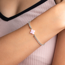 Load image into Gallery viewer, Dainty Pink Conch Chain Crystal Bracelet
