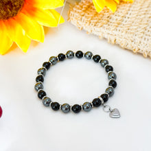 Load image into Gallery viewer, Black Eclipse (Black Tourmaline, Hematite) Crystal Bracelet
