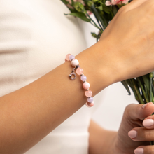 Load image into Gallery viewer, Cloud Berry (Rose Quartz, Pink Conch, Blue Lace Agate) Crystal Bracelet
