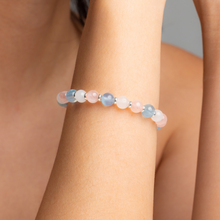 Load image into Gallery viewer, Mini Gummy (Rose Quartz, Icy White Jade, Aquamarine) Crystal Bracelet
