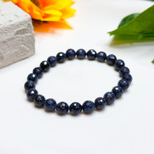 Load image into Gallery viewer, Faceted Blue Sapphire Crystal Bracelet
