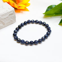 Load image into Gallery viewer, Faceted Blue Sapphire Crystal Bracelet
