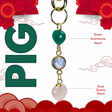 Load image into Gallery viewer, Chinese Zodiac Lucky Crystals Keychain
