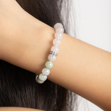 Load image into Gallery viewer, Jade Crystal Bracelet (304 Stainless Steel Platinum Spacers)
