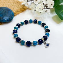 Load image into Gallery viewer, Midnight Blue (Silver Evil Eye Charm)
