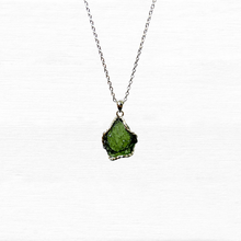 Load image into Gallery viewer, Raw Moldavite Crystal S925 Necklace
