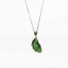 Load image into Gallery viewer, Raw Moldavite Crystal S925 Necklace
