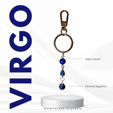 Load image into Gallery viewer, Birthstone Horoscope Crystal 304 Stainless Steel Keychains
