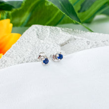 Load image into Gallery viewer, Sapphire S925 Sterling Silver Earrings
