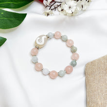 Load image into Gallery viewer, Money Hook (Dzi Agate Bead, Rose Quartz, Green Jade) Crystal Bracelet
