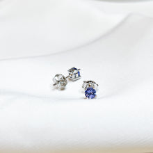 Load image into Gallery viewer, Tanzanite S925 Sterling Silver Earrings
