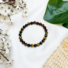 Load image into Gallery viewer, Mixed Tiger&#39;s Eye Crystal Bracelet
