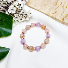 Load image into Gallery viewer, Sakura Rose (Rose Quartz, Sakura Agate, Kunzite) Crystal Bracelet
