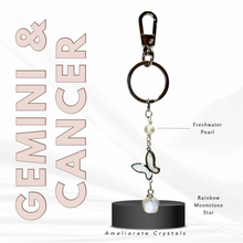 Load image into Gallery viewer, Birthstone Horoscope Crystal 304 Stainless Steel Keychains

