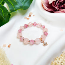 Load image into Gallery viewer, Misty Rose Crystal Bracelet (Rose Quartz, Rhodonite)
