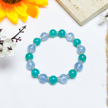 Load image into Gallery viewer, Mermaid Glow (Santa Maria Aquamarine, Peru Amazonite) Crystal Bracelet
