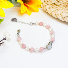 Load image into Gallery viewer, Mini Ophelia (Peruvian Pink Opal, Freshwater Pearl) Crystal Chain Bracelet

