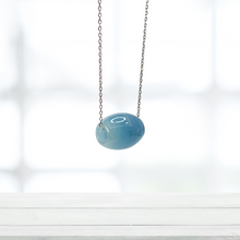 Load image into Gallery viewer, Aquamarine Barrel S925 Sterling Silver Necklace
