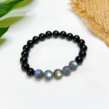 Load image into Gallery viewer, Labradorite x Black Tourmaline Crystal Bracelet
