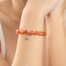 Load image into Gallery viewer, Scarlet Red (Carnelian, Yan Yuan Agate) Crystal Bracelet
