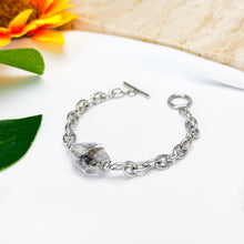 Load image into Gallery viewer, Herkimer Diamond Freeform 304 Stainless Steel Crystal Chain Bracelet
