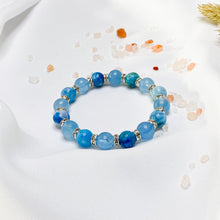 Load image into Gallery viewer, Admiral Blue Crystal Bracelet (Hemimorphite x Aquamarine)
