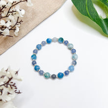 Load image into Gallery viewer, Pacific Blue (Hemimorphite, Blue Aventurine) Crystal Bracelet
