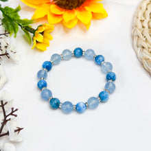 Load image into Gallery viewer, Admiral Blue (Santa Maria Aquamarine, Blue Apatite) Crystal Bracelet
