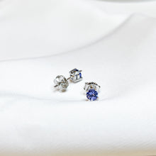 Load image into Gallery viewer, Tanzanite S925 Sterling Silver Earrings
