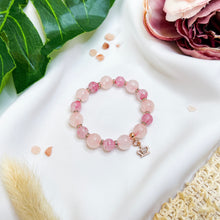 Load image into Gallery viewer, Misty Rose Crystal Bracelet (Rose Quartz, Rhodonite)
