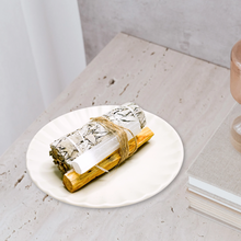 Load image into Gallery viewer, Ameliorate Crystals Cleansing Bundle: White Sage, Palo Santo, Selenite Stick
