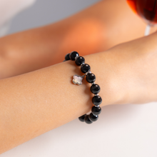 Load image into Gallery viewer, Hypersthene (God of Fortune) w/ S925 Meteorite Charm (Sweden) Crystal Bracelet

