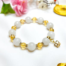 Load image into Gallery viewer, Citrine x White Jade (Gold Crown Charm)
