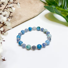 Load image into Gallery viewer, Pacific Blue (Hemimorphite, Blue Aventurine) Crystal Bracelet
