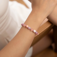 Load image into Gallery viewer, Baby Doll (Kunzite, Rose Quartz, Pink Conch) Crystal Bracelet
