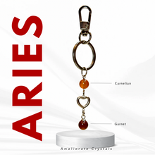 Load image into Gallery viewer, Birthstone Horoscope Crystal 304 Stainless Steel Keychains
