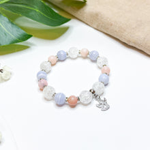 Load image into Gallery viewer, Lilac Pink (Blue Lace Agate, Pink Opal, Frosted Clear Quartz) Crystal Bracelet
