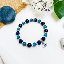 Load image into Gallery viewer, Midnight Blue (Silver Evil Eye Charm)
