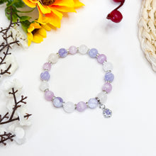 Load image into Gallery viewer, Snow Berry (Lavender Milky Amethyst, White Jade, Kunzite) Crystal Bracelet
