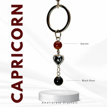 Load image into Gallery viewer, Birthstone Horoscope Crystal 304 Stainless Steel Keychains
