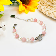 Load image into Gallery viewer, Mini Ophelia (Peruvian Pink Opal, Freshwater Pearl) Crystal Chain Bracelet
