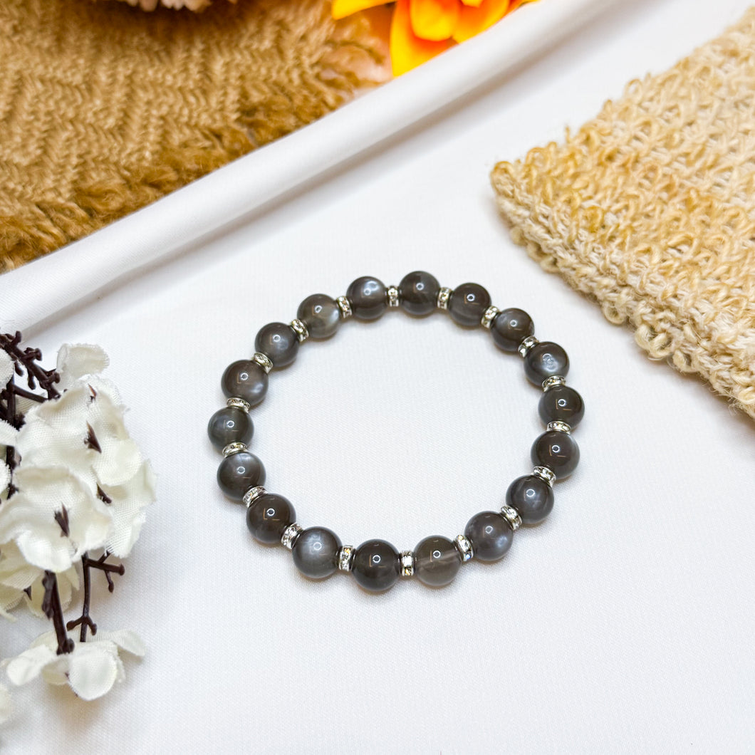 RARE Black Moonstone Crystal Bracelet