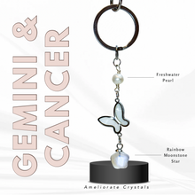 Load image into Gallery viewer, Birthstone Horoscope Crystal 304 Stainless Steel Keychains
