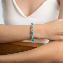 Load image into Gallery viewer, Mermaid Glow (Santa Maria Aquamarine, Peru Amazonite) Crystal Bracelet
